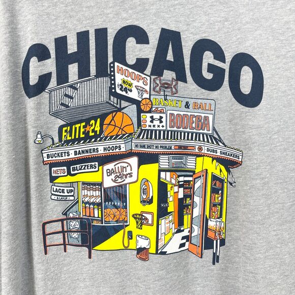 Under Armour NEXT T Shirt Womens 2XLarge Chicago Basketball Graphic Print Raglan - Picture 2 of 14